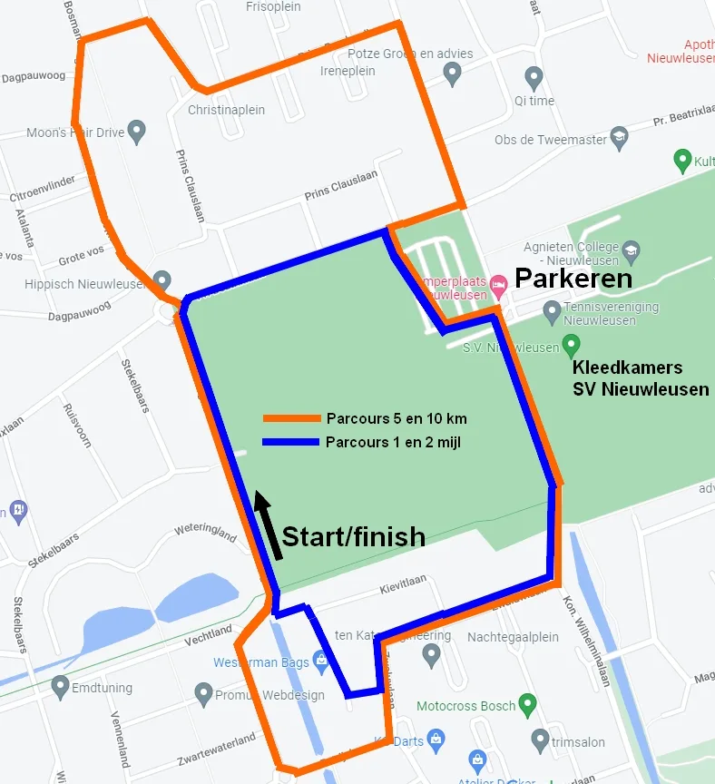 Wegafsluitingen i.v.m. Oranjeloop maandag 2 september