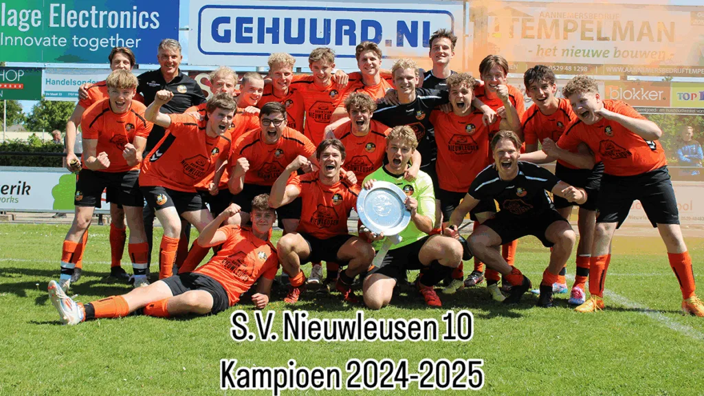 S.V. Nieuwleusen 10 Kampioen na 3-1 Zege op HTC 5