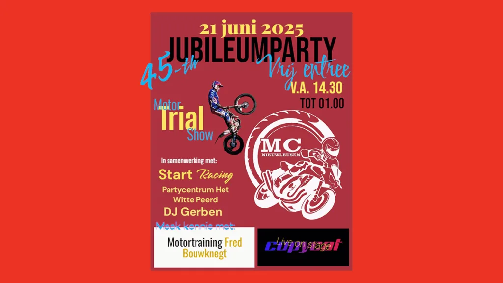 MC Nieuwleusen Viert 45-Jarig Jubileum met Groots Feest