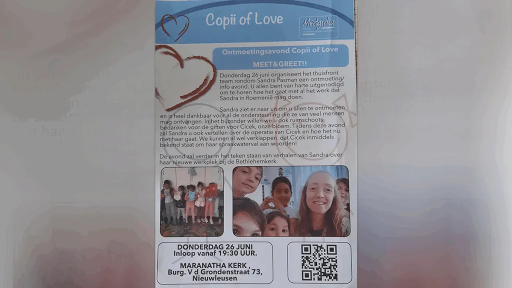 Ontmoetingsavond “Copii of Love” in Maranatha Kerk Ontmoetingsavond “Copii of Love” in Maranatha Kerk