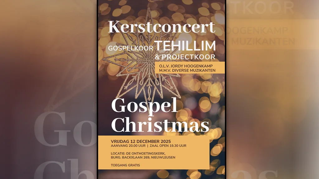 Tehillim brengt ‘Gospel Christmas’ in Ontmoetingskerk