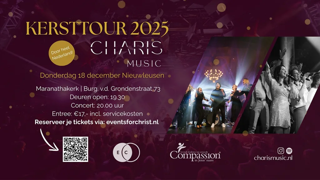 Charis Music geeft kerstconcert in Maranathakerk