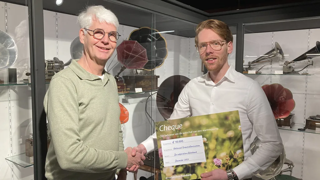 Rabobank steunt verduurzaming Grammofoonmuseum Rabobank steunt verduurzaming Grammofoonmuseum