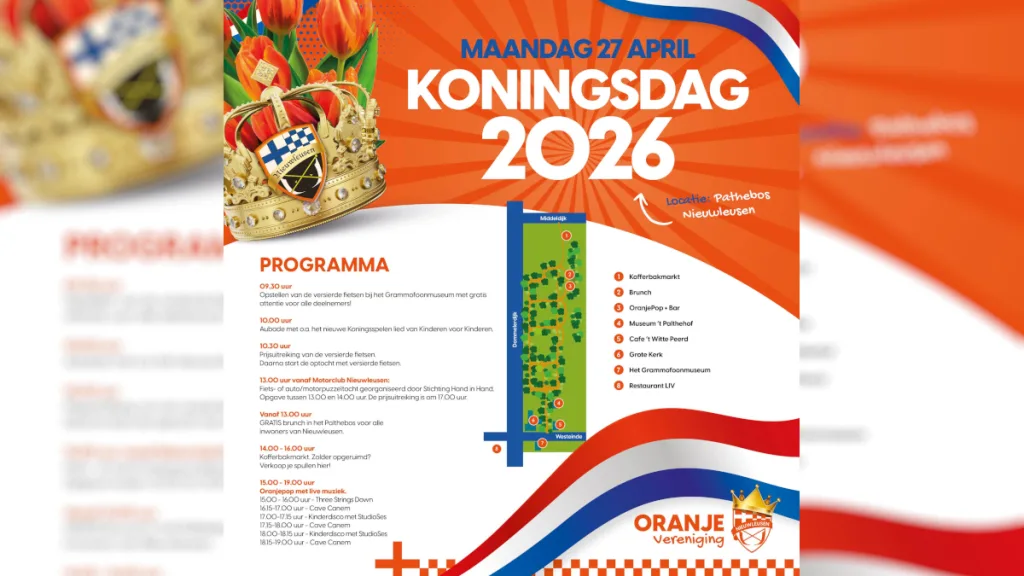 Nieuwleusen viert Koningsdag 2026: bomvol programma