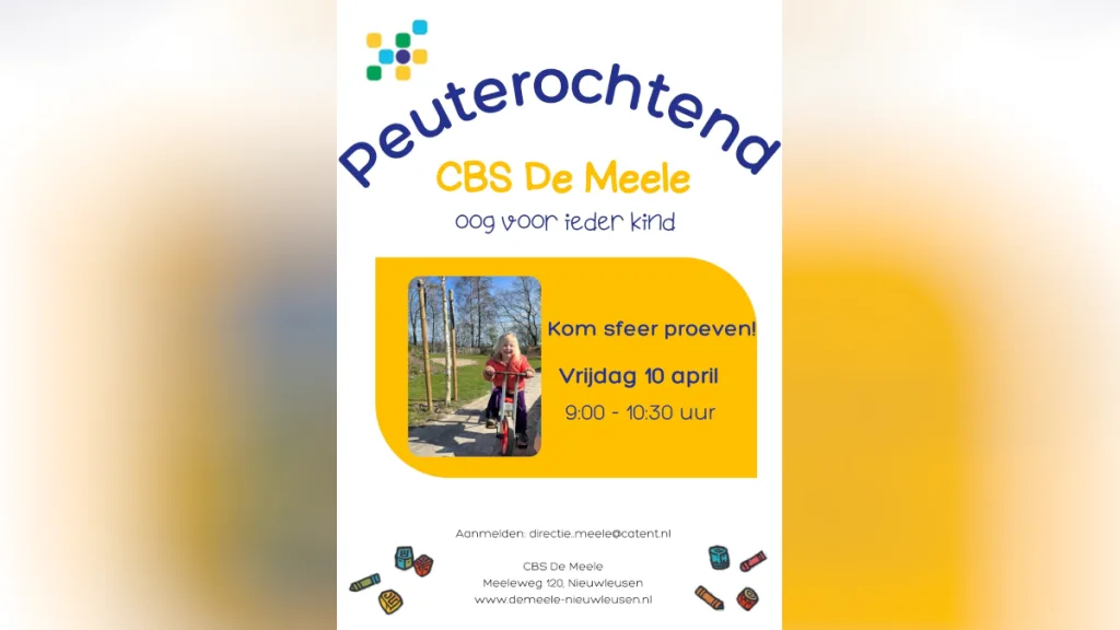 Peuters welkom op ontdekkingstocht bij CBS De Meele